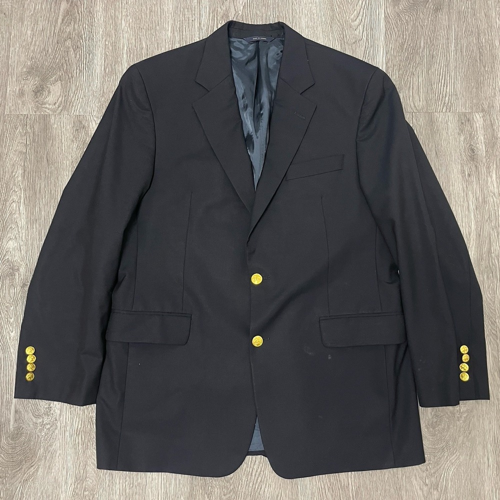 Brooks Brothers Blazer Men's 41R Navy Loro Piana Gold Buttons Brooksease Canada